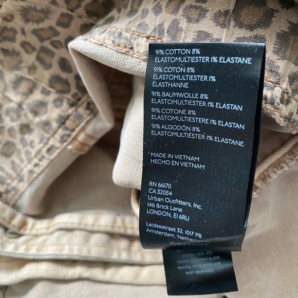 Pilcro Button-Front Mini Dress Tan Women’s Size 2 - Picture 8 of 8